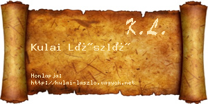 Kulai László névjegykártya