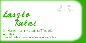laszlo kulai business card